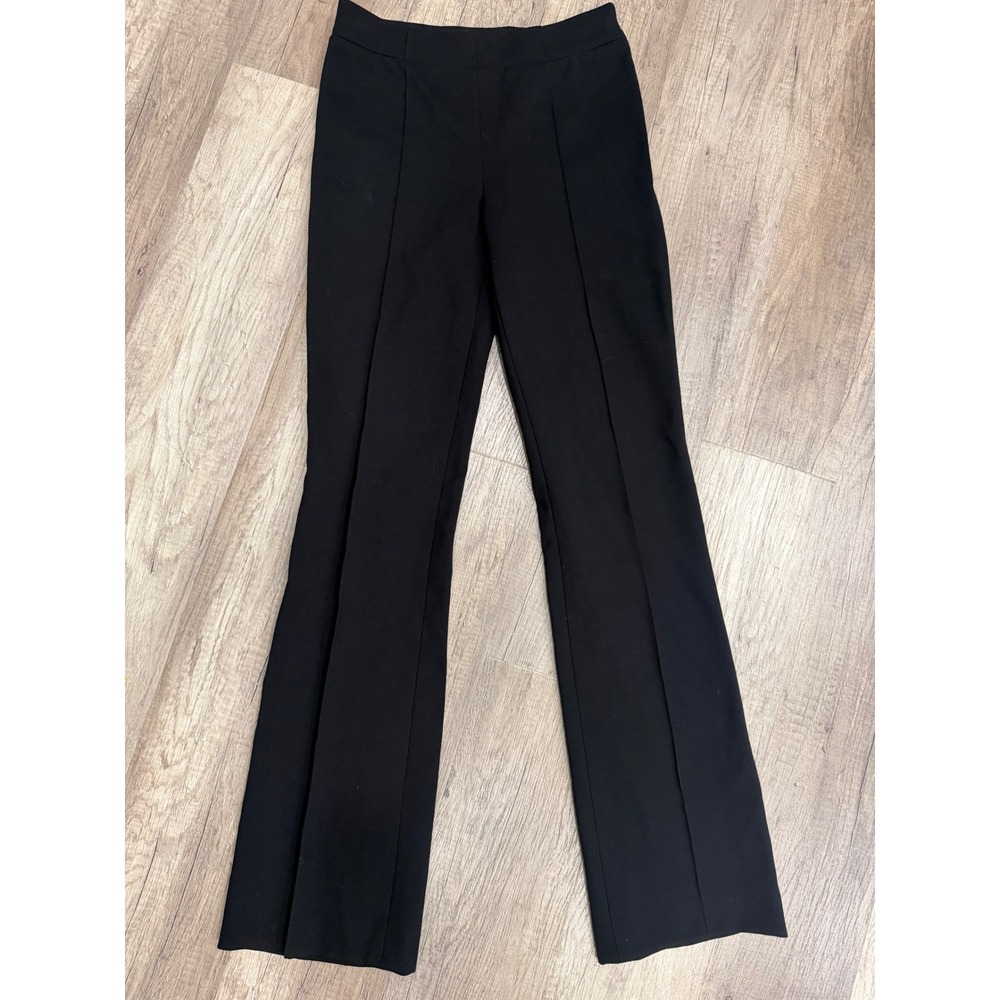 Escada Talisana Pants Women 32 Black Pintuck Boot‎ Leg Trouser Quiet Luxury